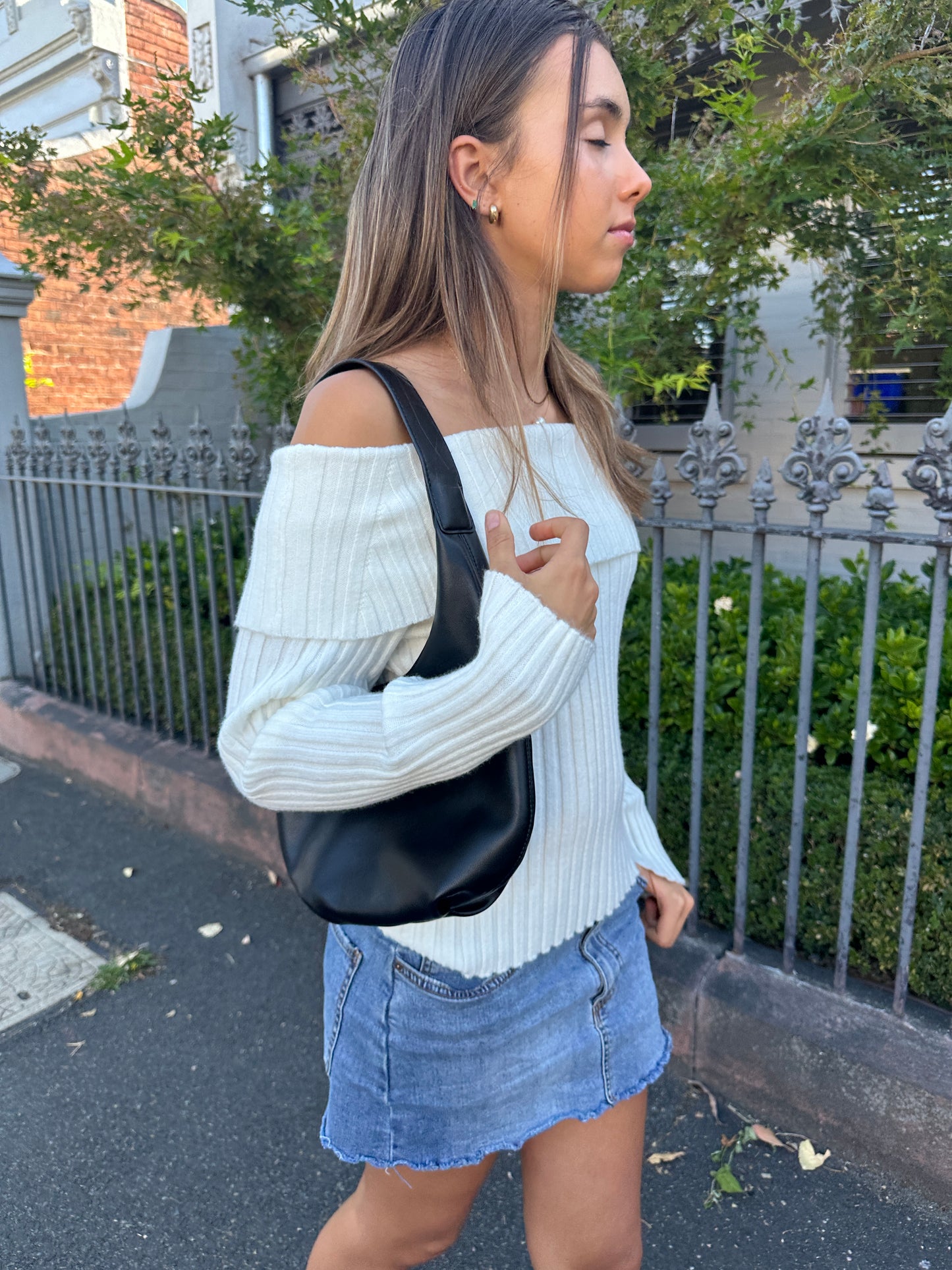 off the shoulder sweater