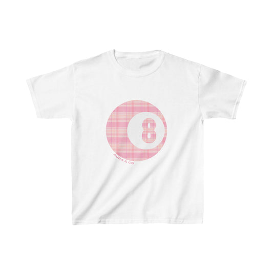 gingham 8 ball baby tee