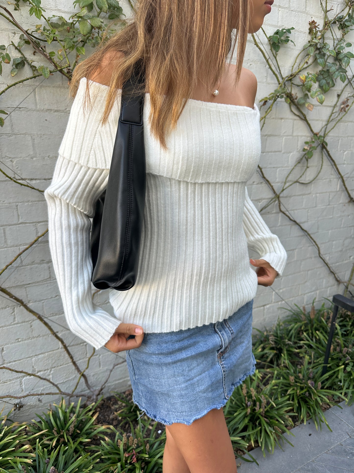 off the shoulder sweater